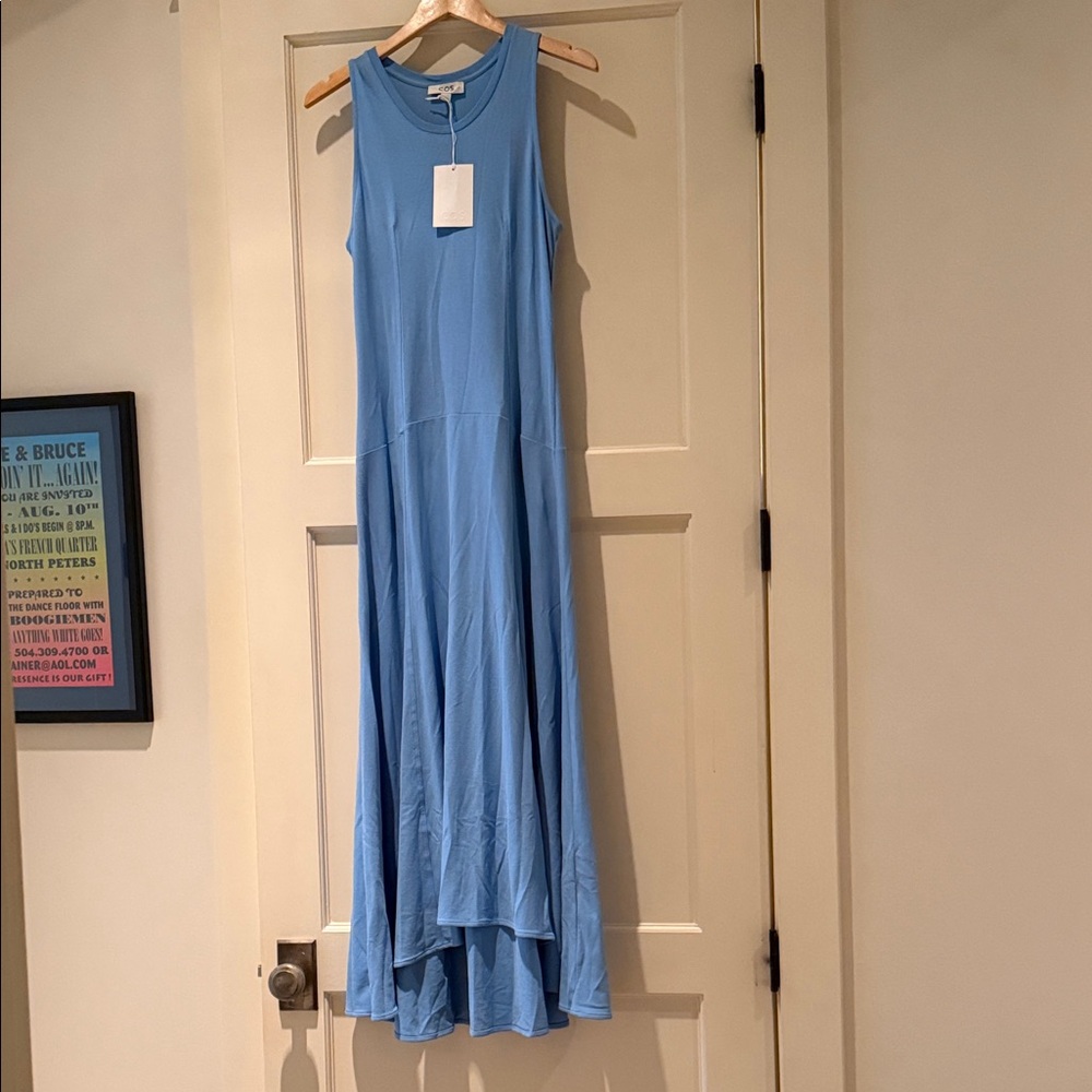 COS Light Blue Sleeveless High-Low Dress